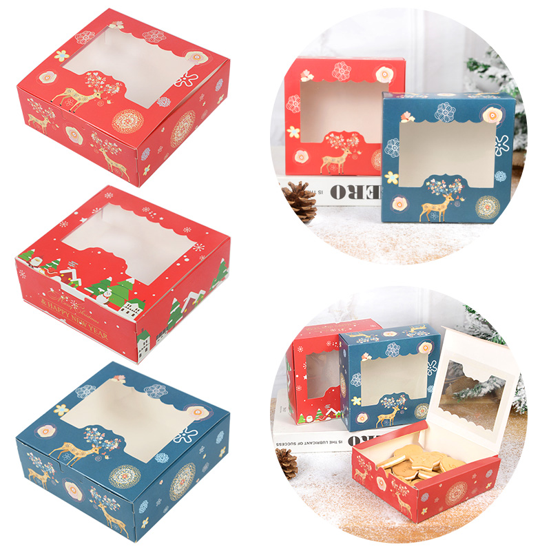 Chocolate Snack - 10/5pcs Weihnachts plätzchen box mit Fenster