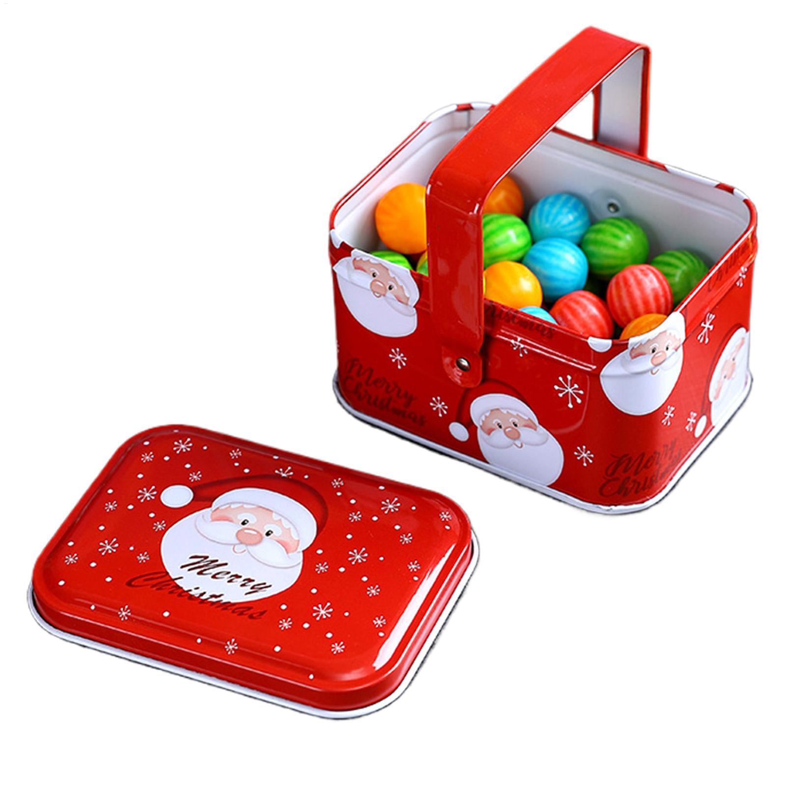 Chocolate Snack - Weihnachts-Keksdosen Metall-Aufbewahrungsbox mit Deckel und Griff