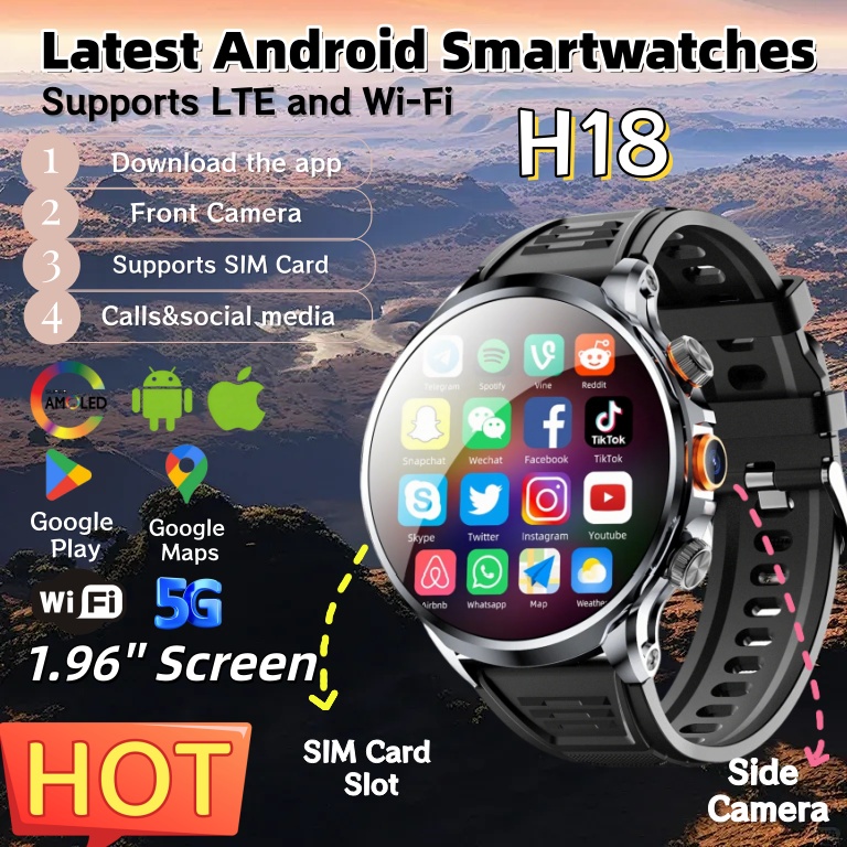 NEUE 4G Android H18 Smartwatch – Seaweed Snack Bewertung und Preis